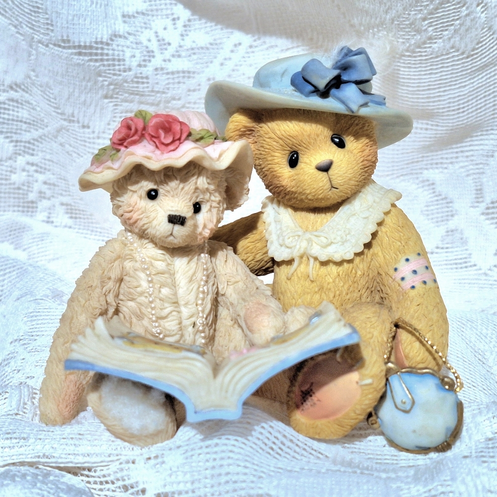 "Tess and Friend" Enesco Cherished Teddies "Things Do Not Change, We Do", 1999